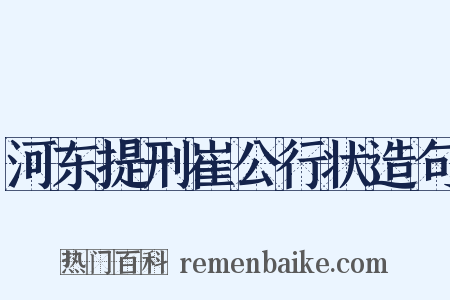河东提刑崔公行状造句是什么意思的图片